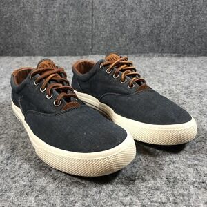 Polo Ralph Lauren Vaughn Shoes Mens Size 11.5 D Navy Blue Chambray Suede Casual